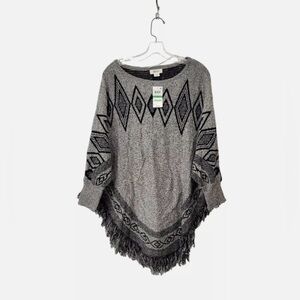 Style & Co Boho Fringe Poncho